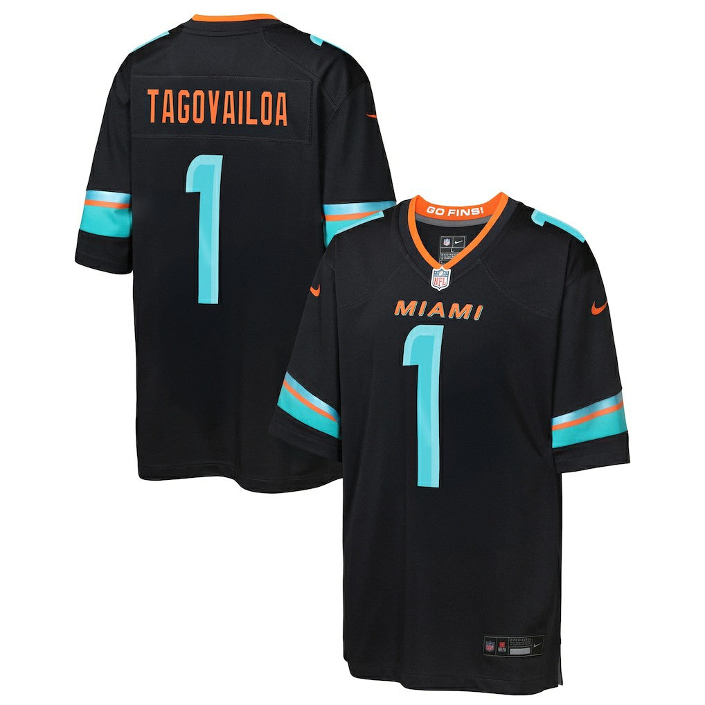 Tua Tagovailoa Miami Dolphins Youth 2025 Rivalries Collection Game Jersey Pitch Blue - Nike
