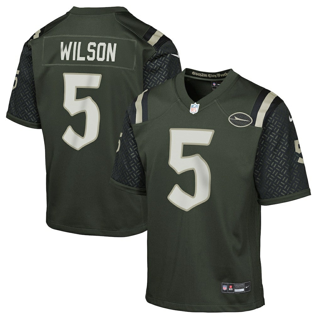 Garrett Wilson New York Jets Youth 2025 Rivalries Collection Game Jersey Gotham Green - Nike