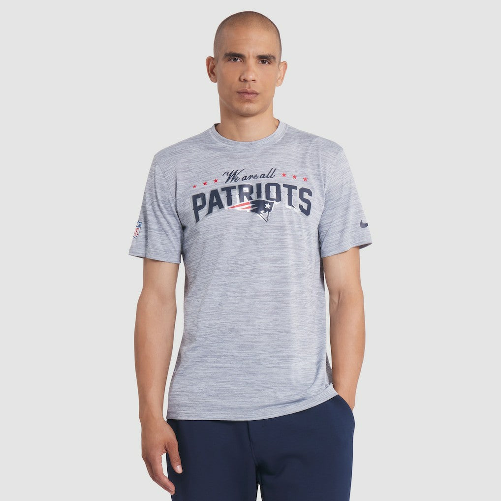 New England Patriots 2025 Rivalries Collection Sideline Velocity Dri-FIT T-Shirt Silver - Nike
