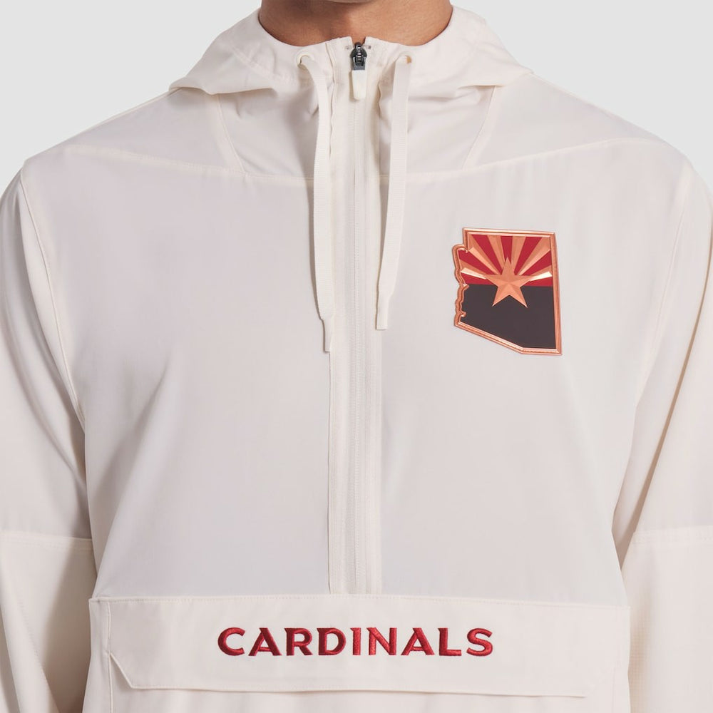 Arizona Cardinals 2025 Rivalries Collection Sideline Anorak Half-Zip Hoodie Jacket Natural - Nike