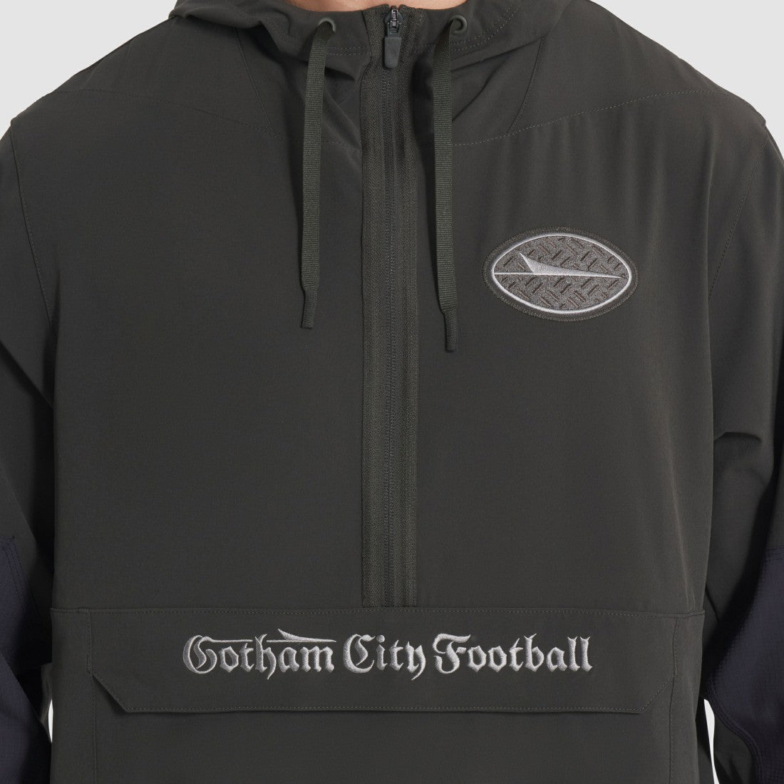 New York Jets 2025 Rivalries Collection Sideline Anorak Half-Zip Hoodie Jacket Gotham Green - Nike