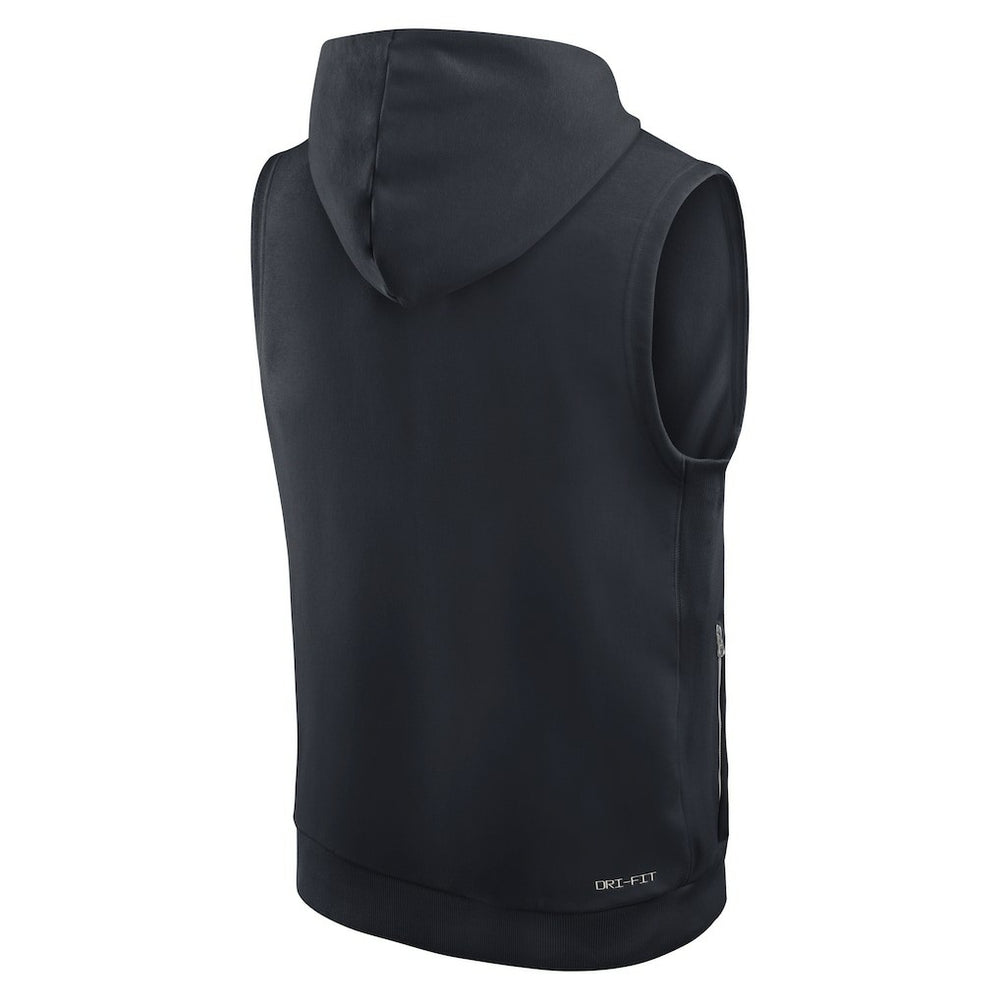 Miami Dolphins 2025 Rivalries Collection Standard Issue Sideline Dri-FIT Sleeveless Hoodie Pitch Blue - Nike