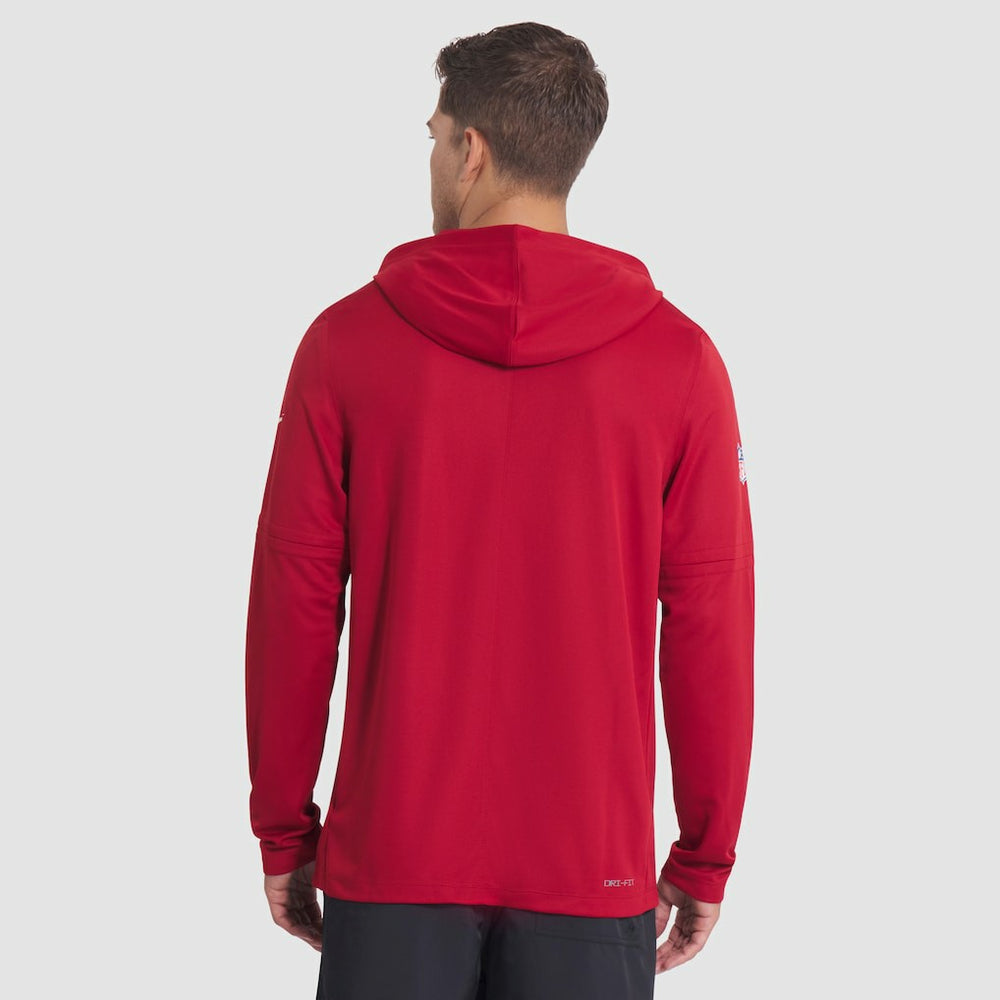 Arizona Cardinals 2025 Rivalries Collection Sideline Dri-FIT Long Sleeve Hoodie T-Shirt Red - Nike