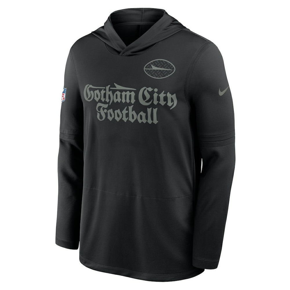 New York Jets 2025 Rivalries Collection Sideline Dri-FIT Long Sleeve Hoodie T-Shirt Black - Nike