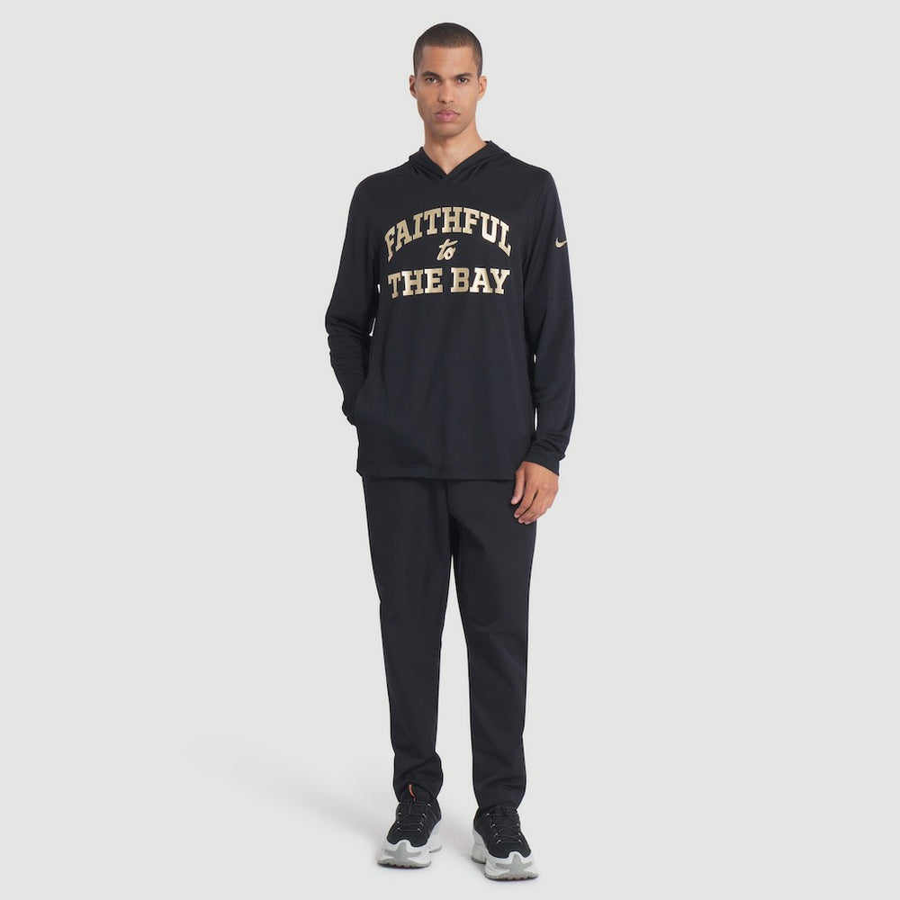 San Francisco 49ers 2025 Rivalries Collection Sideline Dri-FIT Long Sleeve Hoodie T-Shirt Black - Nike