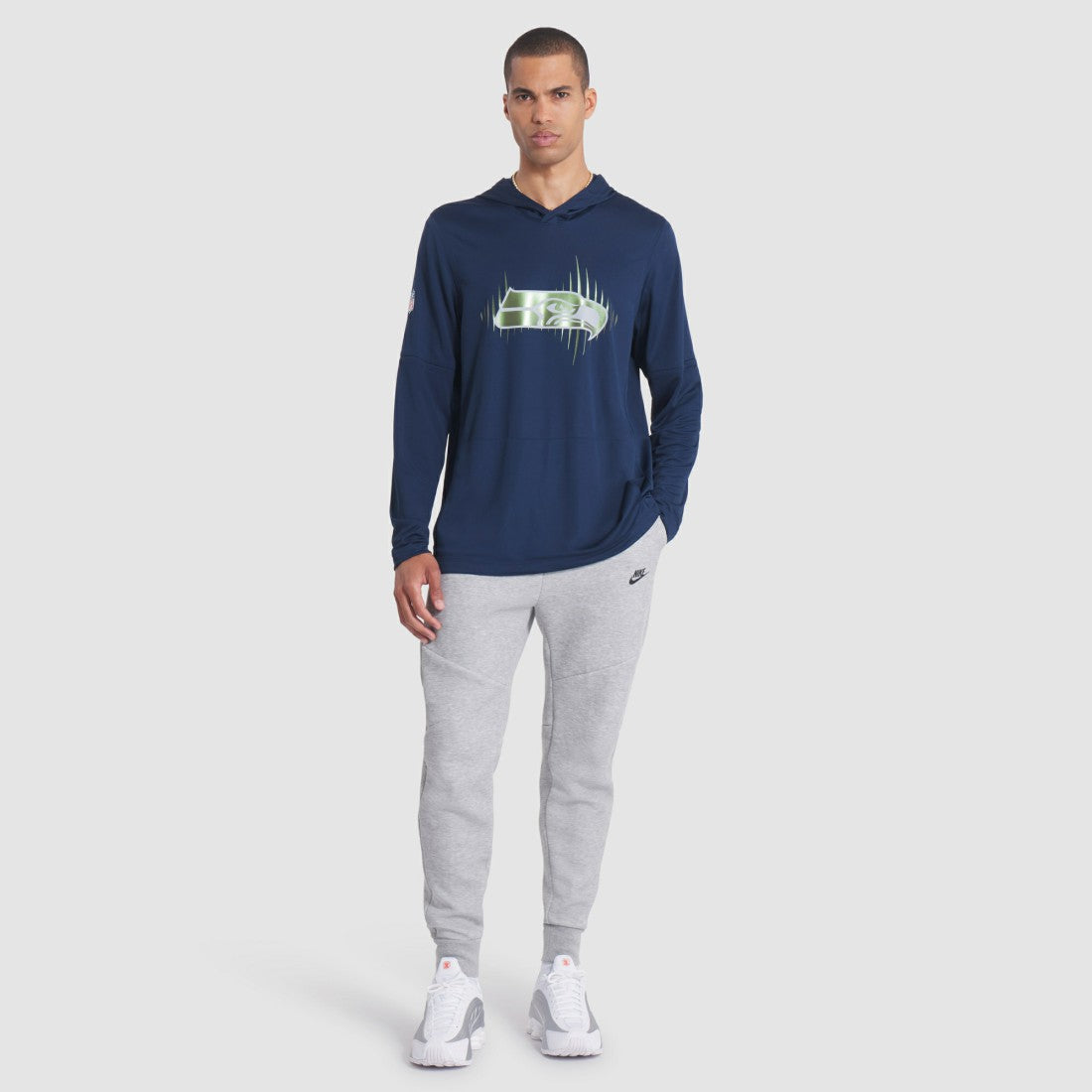 Seattle Seahawks 2025 Rivalries Collection Sideline Dri-FIT Long Sleeve Hoodie T-Shirt College Navy - Nike