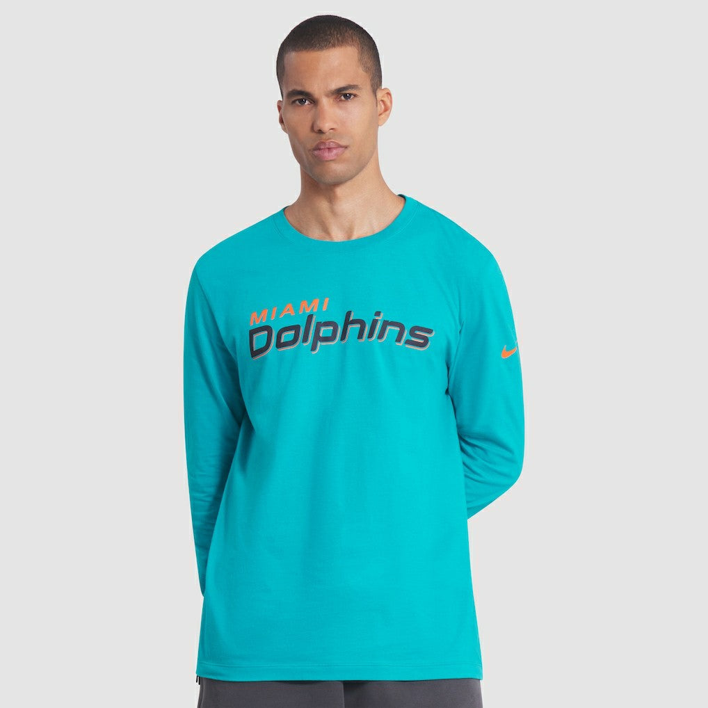 Miami Dolphins 2025 Rivalries Collection Essential Long Sleeve T-Shirt Turbo Green - Nike