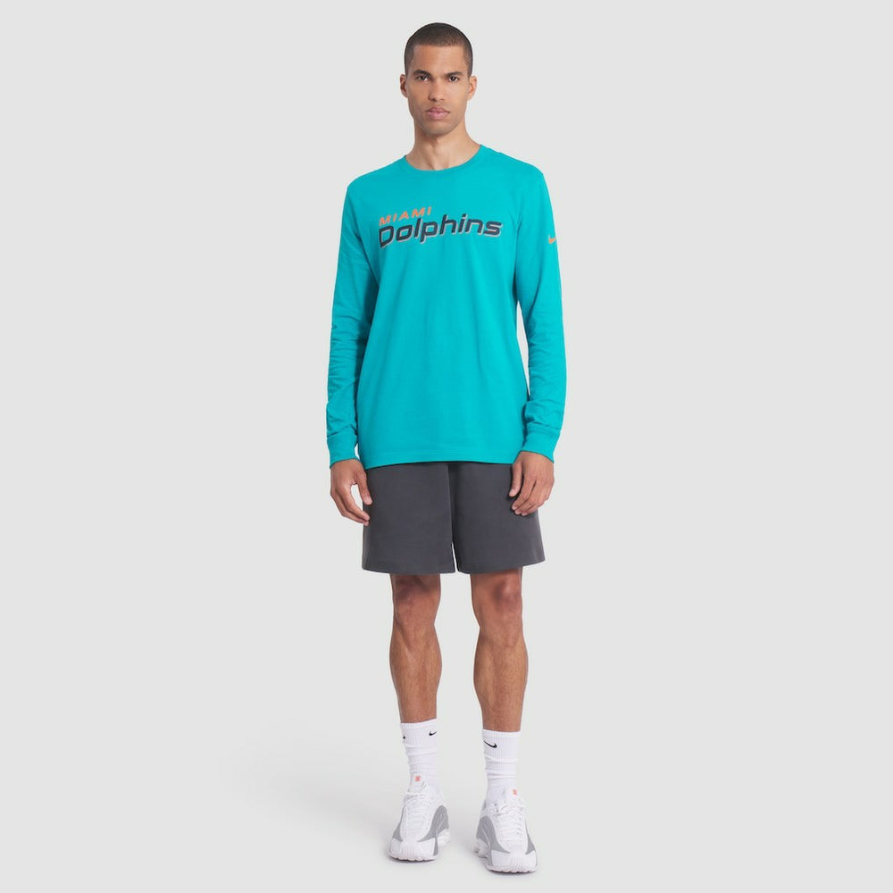 Miami Dolphins 2025 Rivalries Collection Essential Long Sleeve T-Shirt Turbo Green - Nike