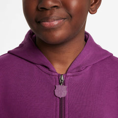 Nike Barcelona Youth 2025/26 Club Full-Zip Hoodie - Purple