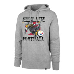 Pittsburgh Steelers '47 Regional Headline Pullover Hoodie Gray - 47 brand