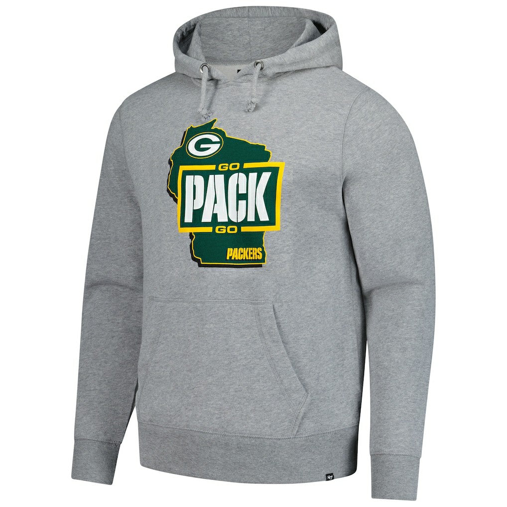 Green Bay Packers '47 Regional Headline Pullover Hoodie Gray - 47 brand