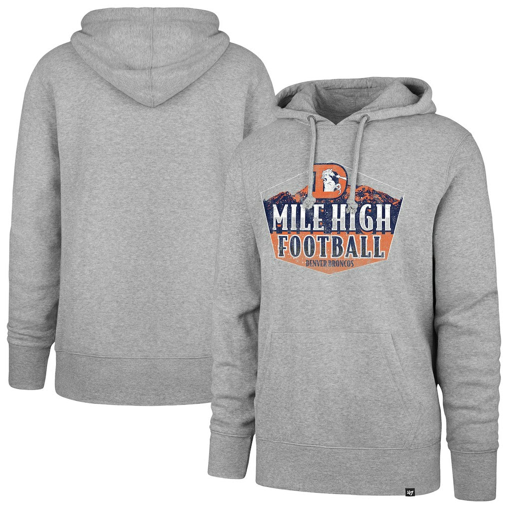 Denver Broncos '47 Headline Pullover Hoodie Gray - 47 brand