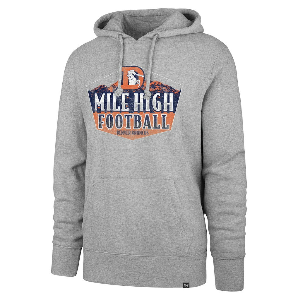 Denver Broncos '47 Headline Pullover Hoodie Gray - 47 brand