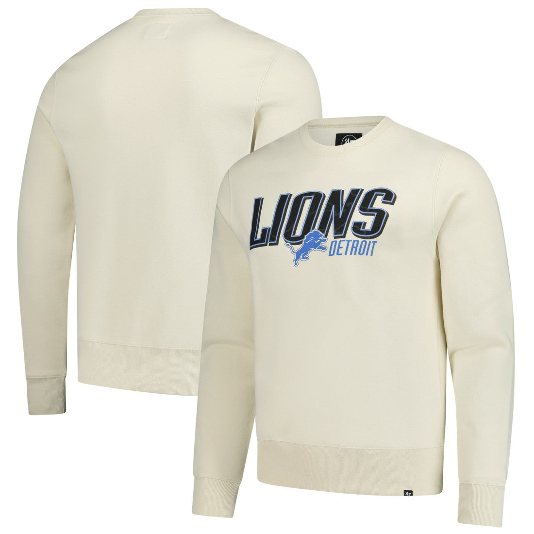 Detroit Lions '47 Locked In Headline Pullover Sweatshirt Cream - 47 brand
