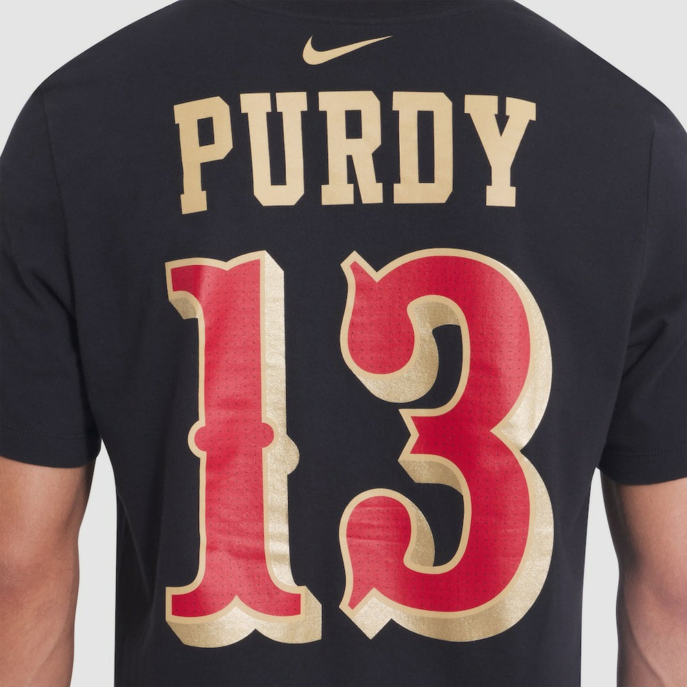 Brock Purdy San Francisco 49ers 2025 Rivalries Collection Player Name & Number T-Shirt Black - Nike