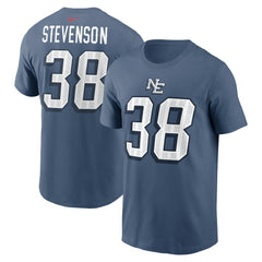 Rhamondre Stevenson New England Patriots 2025 Rivalries Collection Player Name & Number T-Shirt Storm Blue - Nike