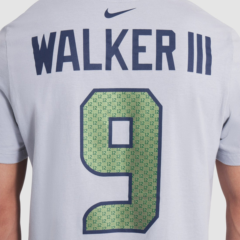 Kenneth Walker III Seattle Seahawks 2025 Rivalries Collection Player Name & Number T-Shirt Wolf Gray - Nike