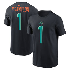 Tua Tagovailoa Miami Dolphins 2025 Rivalries Collection Player Name & Number T-Shirt Pitch Blue - Nike