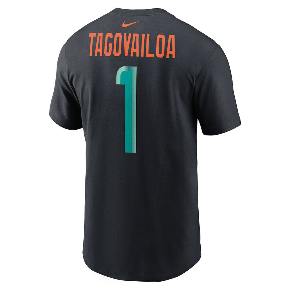 Tua Tagovailoa Miami Dolphins 2025 Rivalries Collection Player Name & Number T-Shirt Pitch Blue - Nike