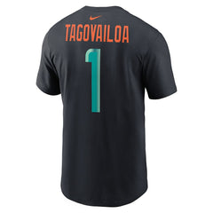 Tua Tagovailoa Miami Dolphins 2025 Rivalries Collection Player Name & Number T-Shirt Pitch Blue - Nike
