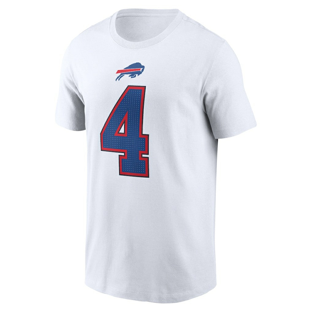James Cook III Buffalo Bills Player Name & Number T-Shirt White - Nike