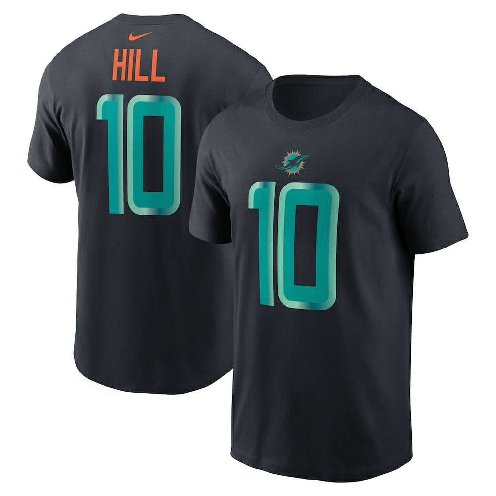 Tyreek Hill Miami Dolphins 2025 Rivalries Collection Player Name & Number T-Shirt Pitch Blue - Nike