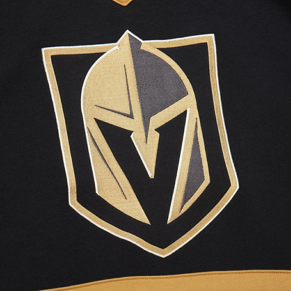 Vegas Golden Knights Mitchell & Ness Women's Heritage Lace-Up Pullover Sweatshirt Black