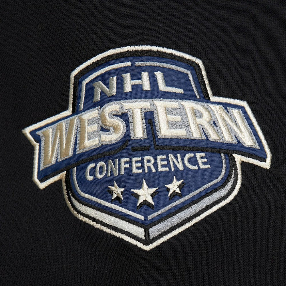 Vegas Golden Knights Mitchell & Ness Women's Heritage Lace-Up Pullover Sweatshirt Black