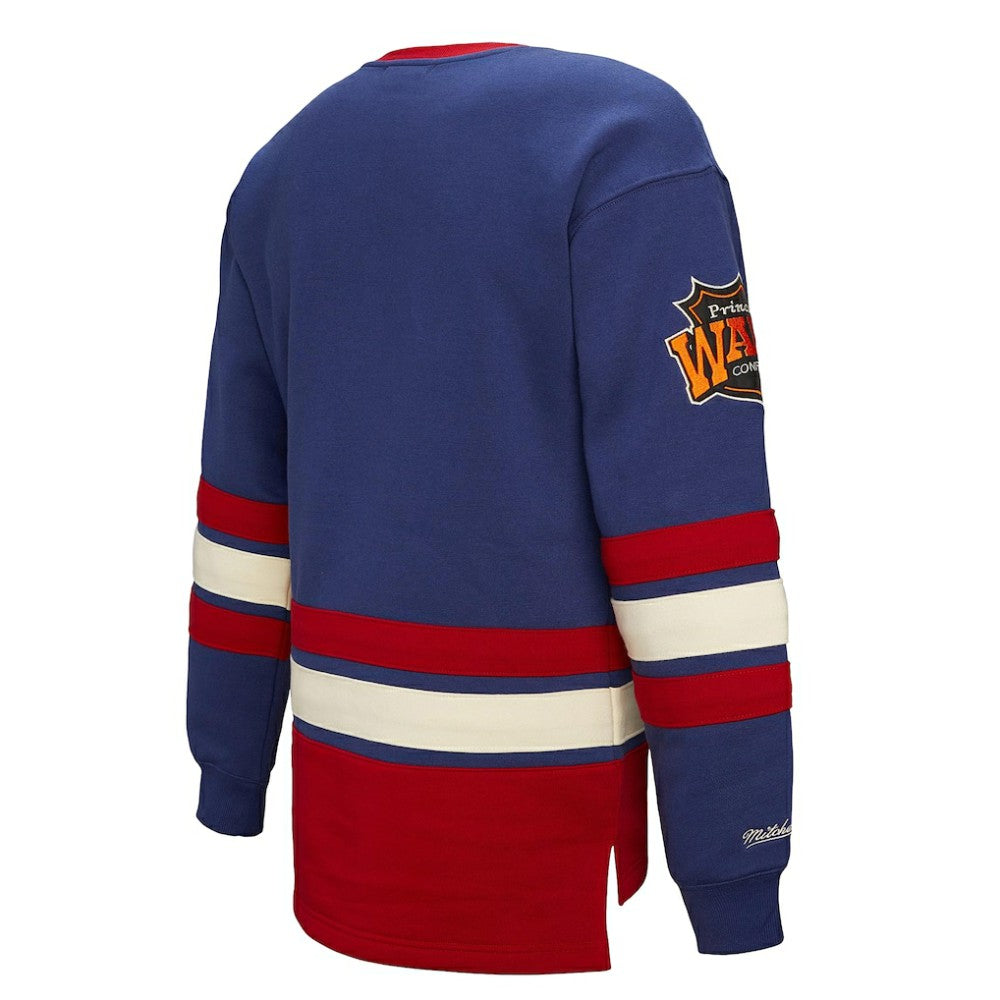 New York Rangers Mitchell & Ness Women's Heritage Lace-Up Pullover Sweatshirt Blue