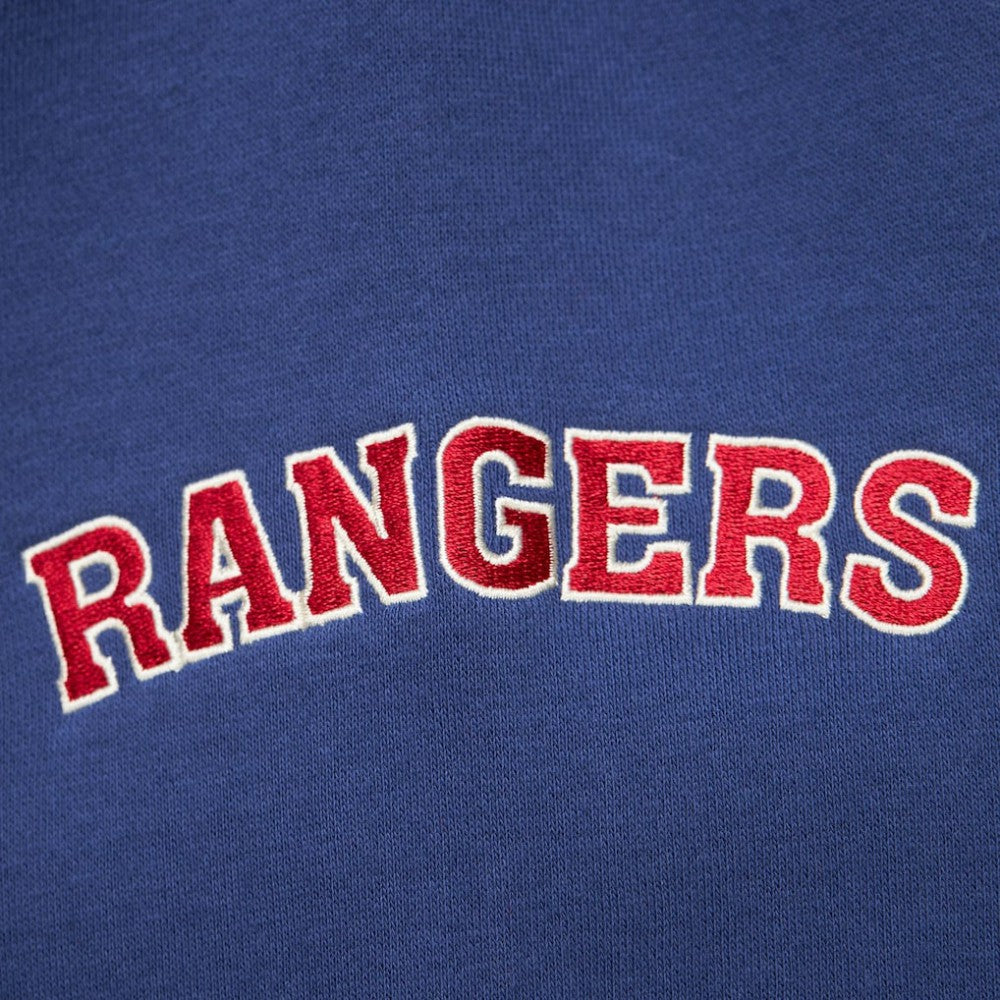 New York Rangers Mitchell & Ness Women's Heritage Lace-Up Pullover Sweatshirt Blue