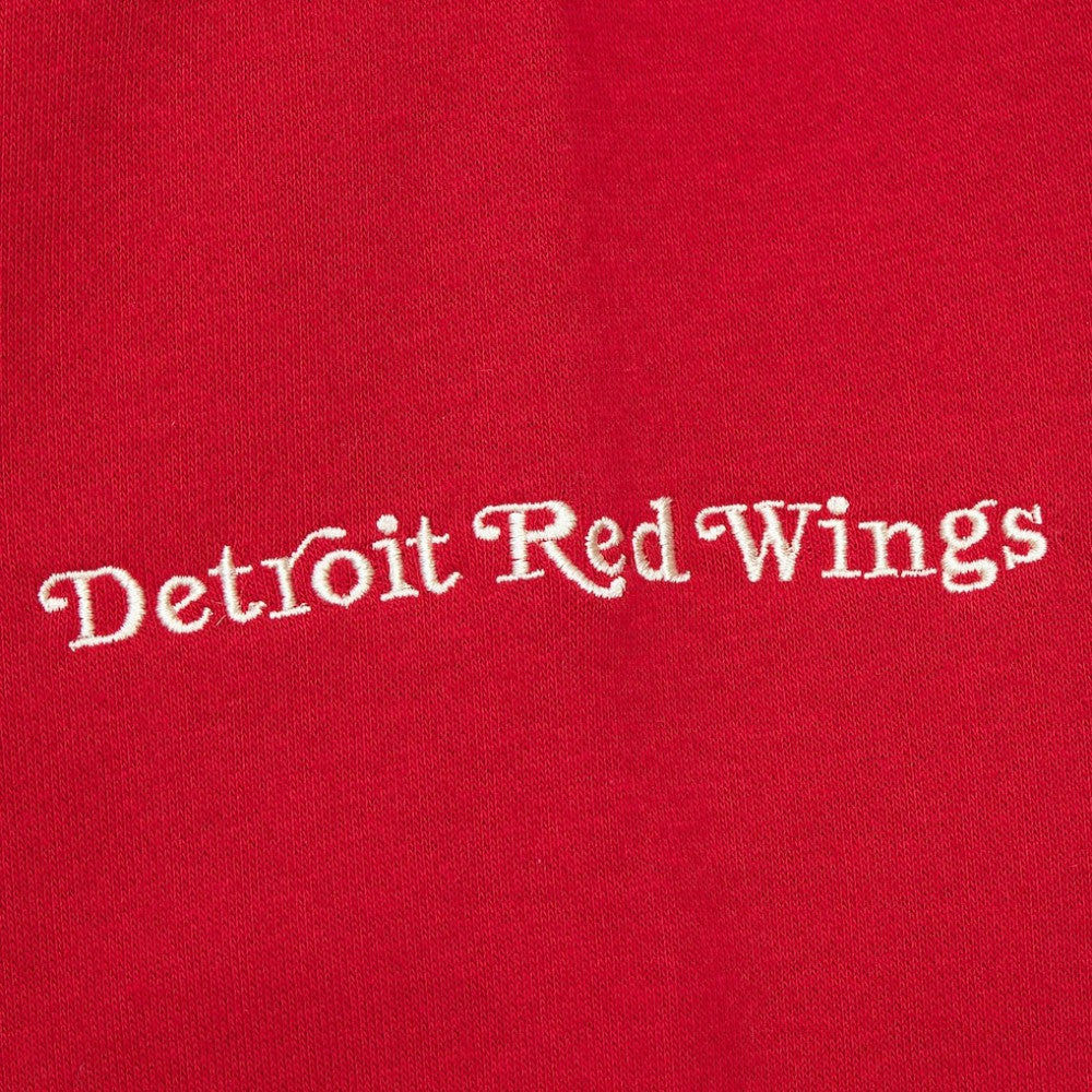 Detroit Red Wings - Mitchell & Ness Women's Heritage Lace-Up Pullover Sweatshirt Red
