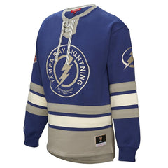 Tampa Bay Lightning - Mitchell & Ness Women's Heritage Lace-Up Pullover Sweatshirt Blue