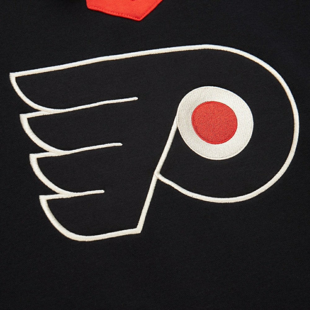 Philadelphia Flyers - Mitchell & Ness Women's Heritage Lace-Up Pullover Sweatshirt Black