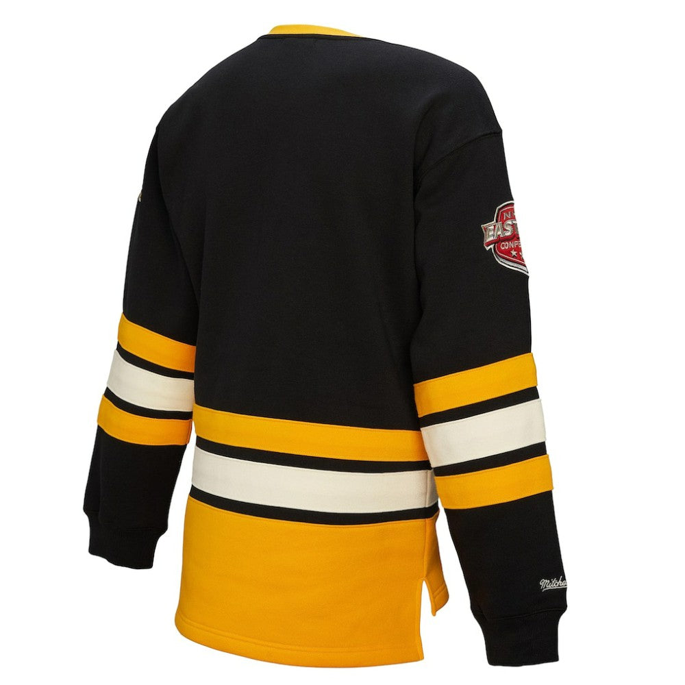 Pittsburgh Penguins Mitchell & Ness Women's Heritage Lace-Up Pullover Sweatshirt Black