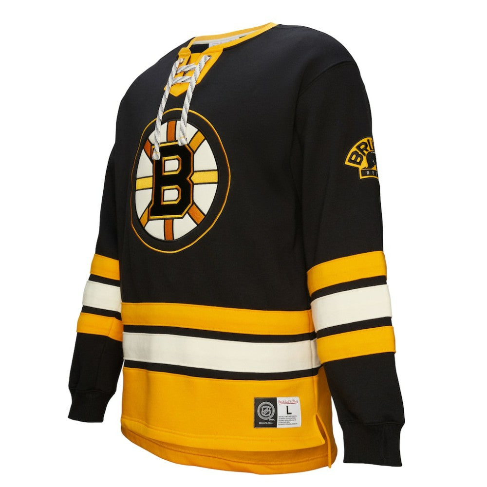 Boston Bruins Heritage Lace-Up Pullover Sweatshirt Black
