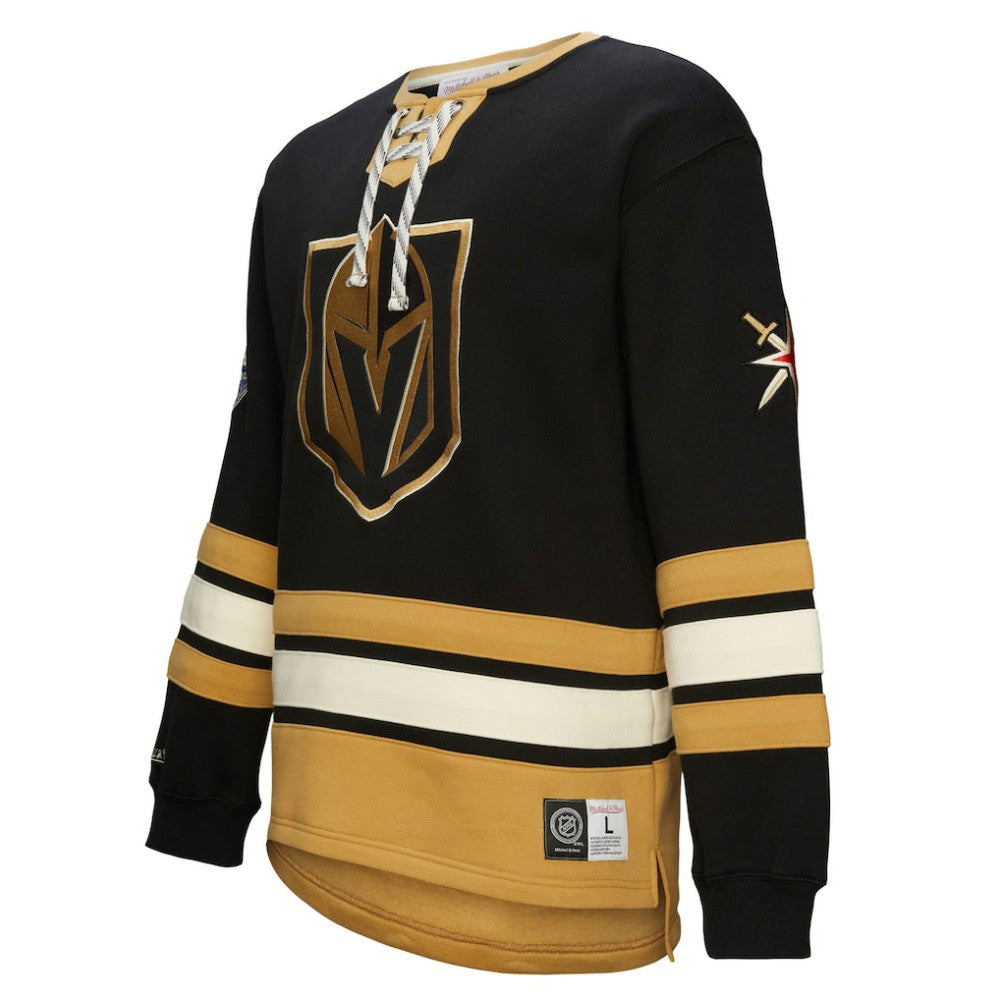 Vegas Golden Knights Heritage Lace-Up Pullover Sweatshirt Black