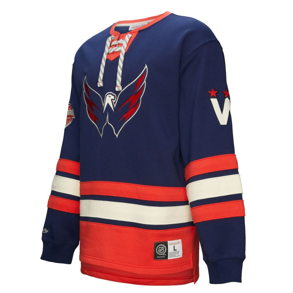 Washington Capitals Heritage Lace-Up Pullover Sweatshirt Navy