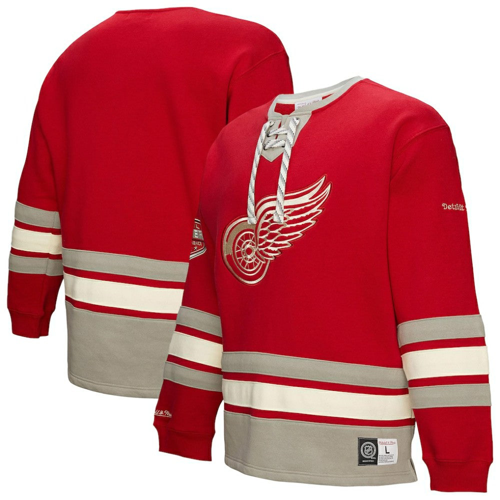 Detroit Red Wings - Heritage Lace-Up Pullover Sweatshirt Red
