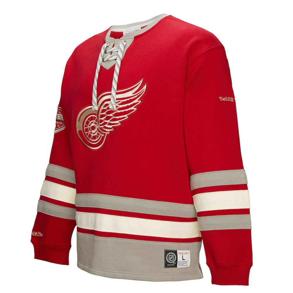 Detroit Red Wings - Heritage Lace-Up Pullover Sweatshirt Red