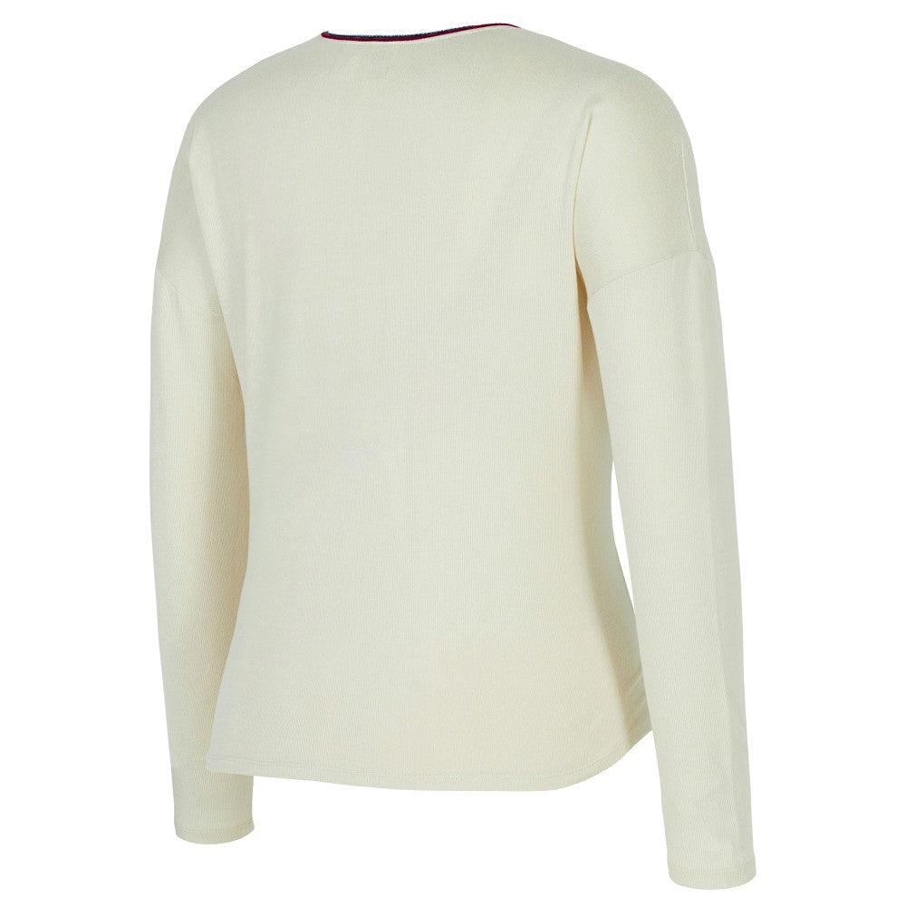 USWNT Concepts Sport Women's Kaki Hacci Knit Pullover Sweatshirt - Cream