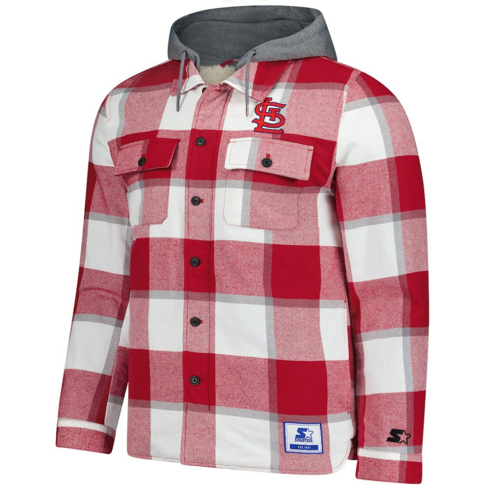 St. Louis Cardinals Starter Sherpa Full-Zip Hoodie Jacket Clearance