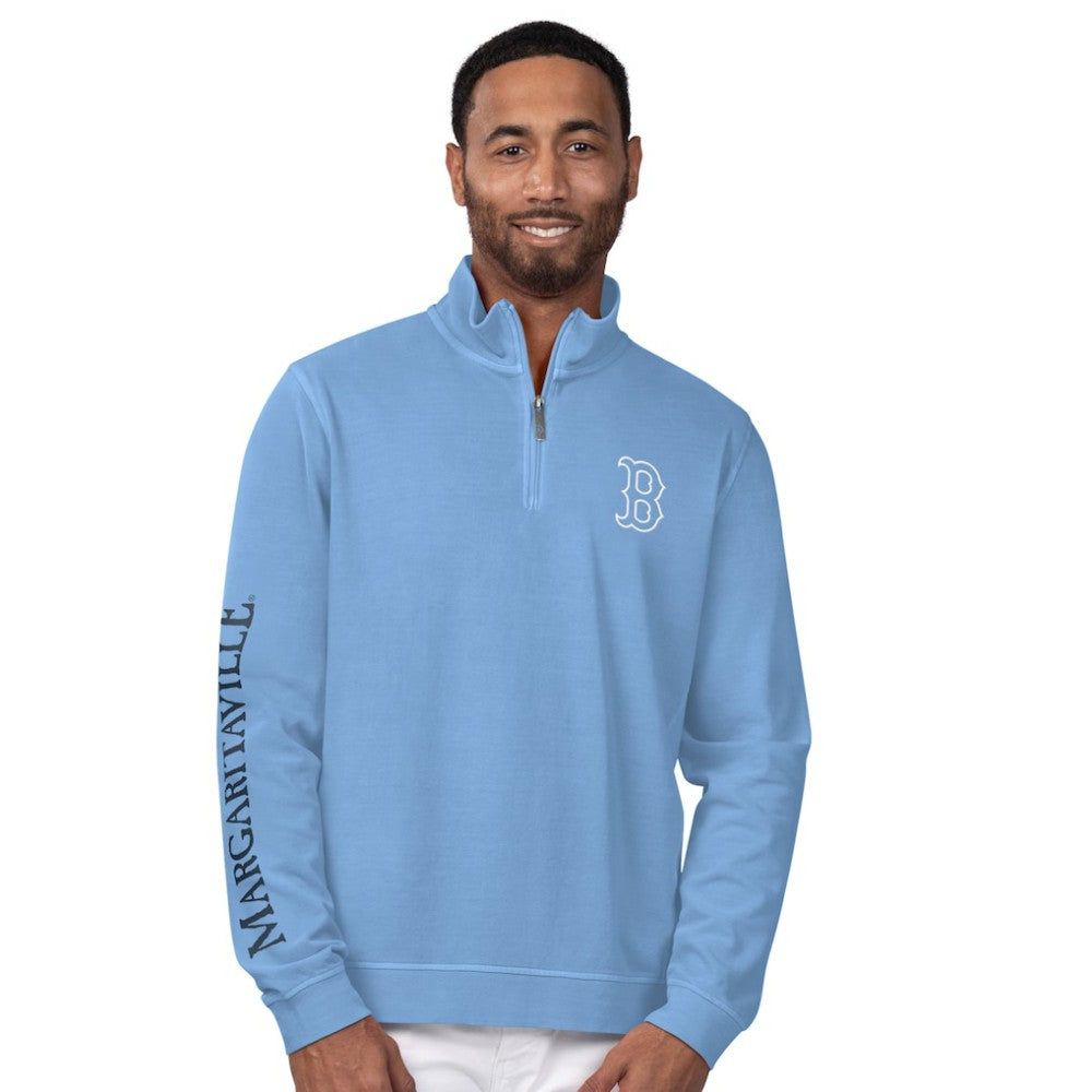 Boston Red Sox Margaritaville First Pitch Quarter-Zip Pullover Top for sale