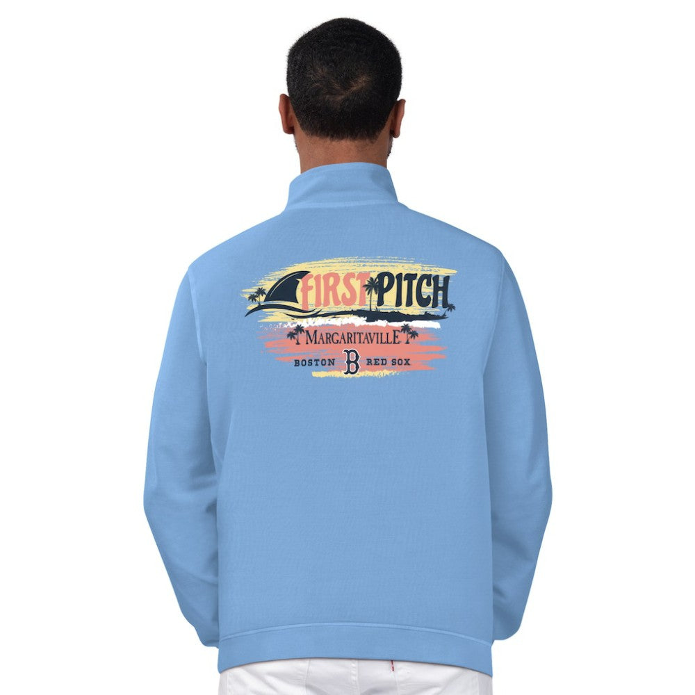 Boston Red Sox Margaritaville First Pitch Quarter-Zip Pullover Top for sale