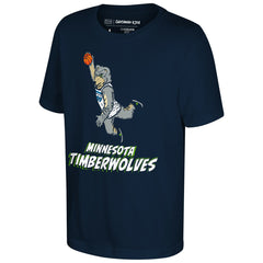 NBA - Minnesota Timberwolves Stadium Essentials Youth Mascot Air T-Shirt - Navy