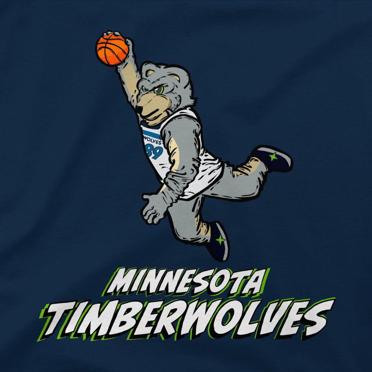 NBA - Minnesota Timberwolves Stadium Essentials Youth Mascot Air T-Shirt - Navy