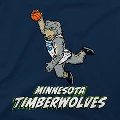 NBA - Minnesota Timberwolves Stadium Essentials Youth Mascot Air T-Shirt - Navy