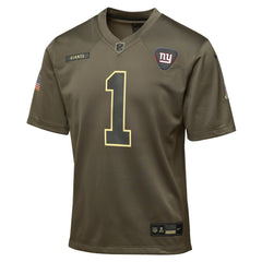 Malik Nabers New York Giants Youth 2025 Salute to Service Game Jersey Olive - Nike