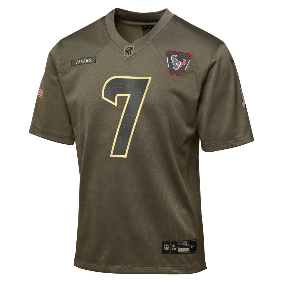 C.J. Stroud Houston Texans Youth 2025 Salute to Service Game Jersey Olive - Nike