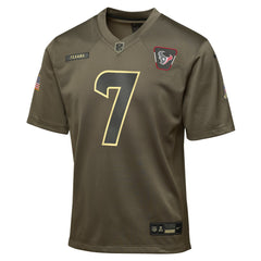 C.J. Stroud Houston Texans Youth 2025 Salute to Service Game Jersey Olive - Nike