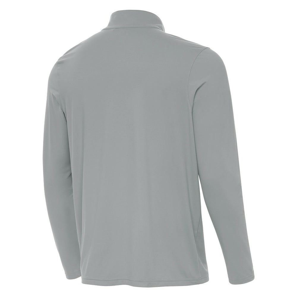Pittsburgh Steelers Antigua St Patrick Day Intent Quarter-Zip Pullover Top Gray - NFL